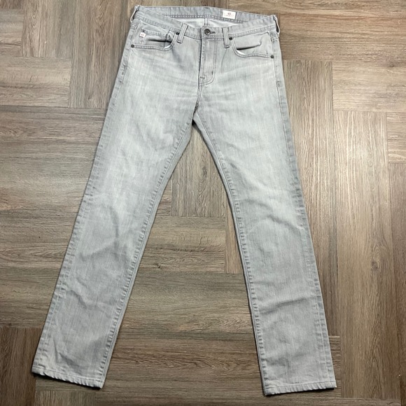 AG Adriano Goldschmied The Graduate Jeans Mens 32x30 Grey Wash Slim Straight - Picture 3 of 9
